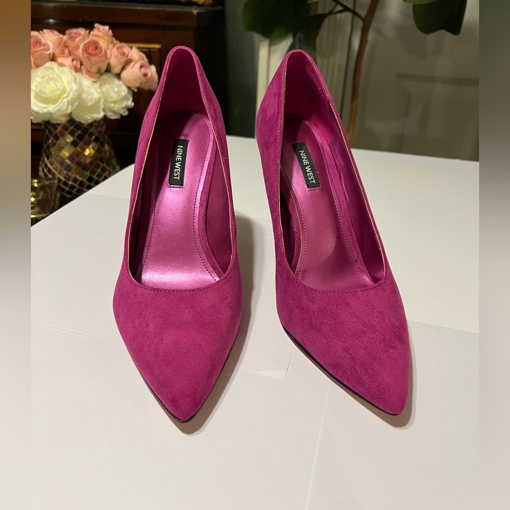 Woman's Nine West | Elegant Tunips Fuchsia Heels/Pumps Size 9M - Picture 11 of 15